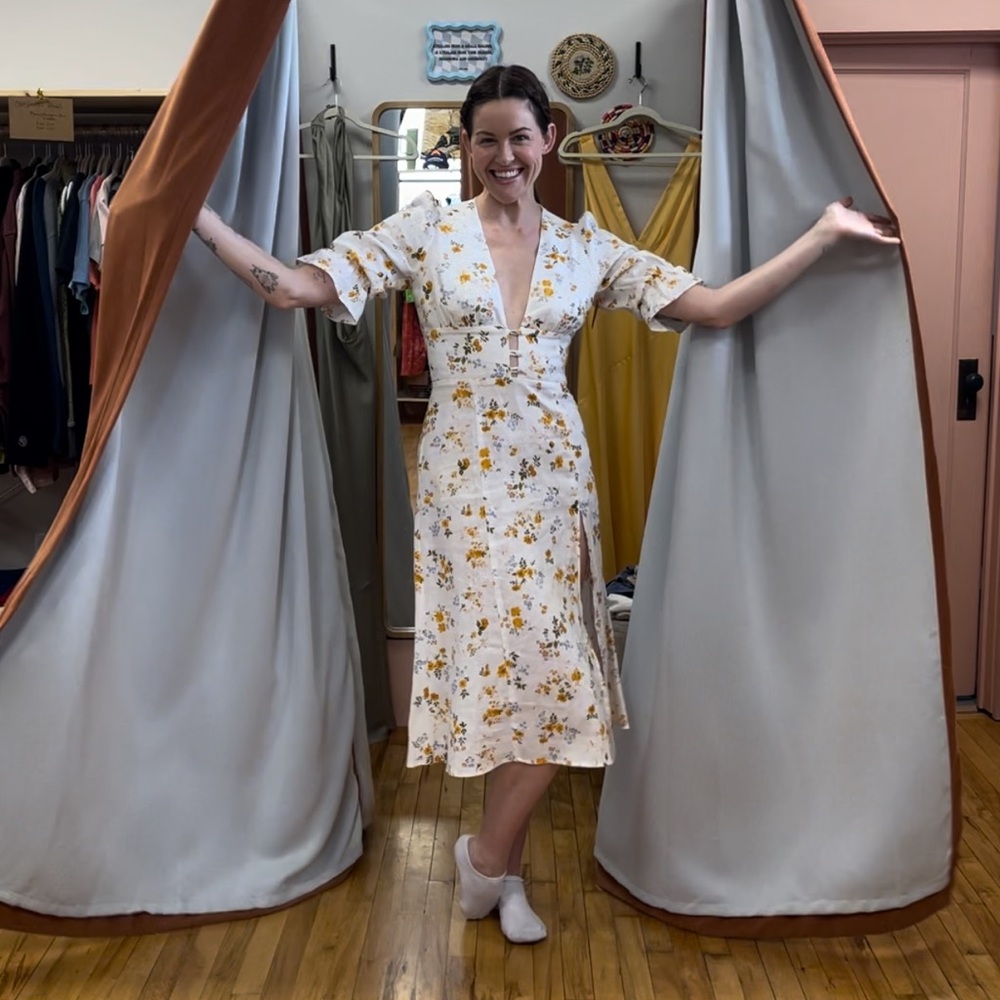 100% linen reformation dress